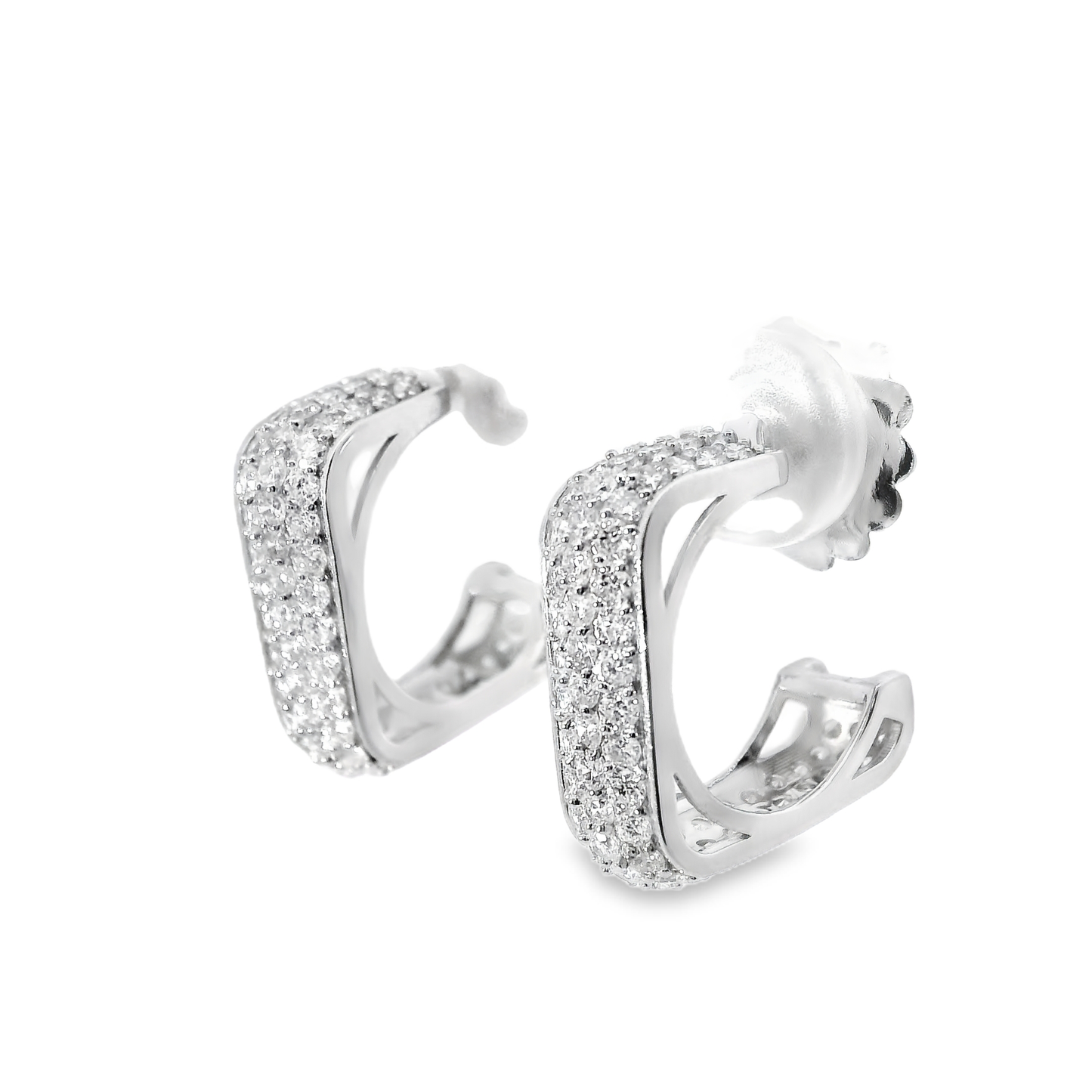 1.65CT Diamond 14k White Gold Earring