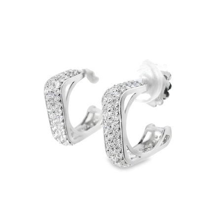 1.65CT Diamond 14k White Gold Earring