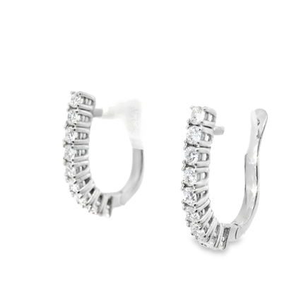 0.53CT Diamond 14k White Gold Earring
