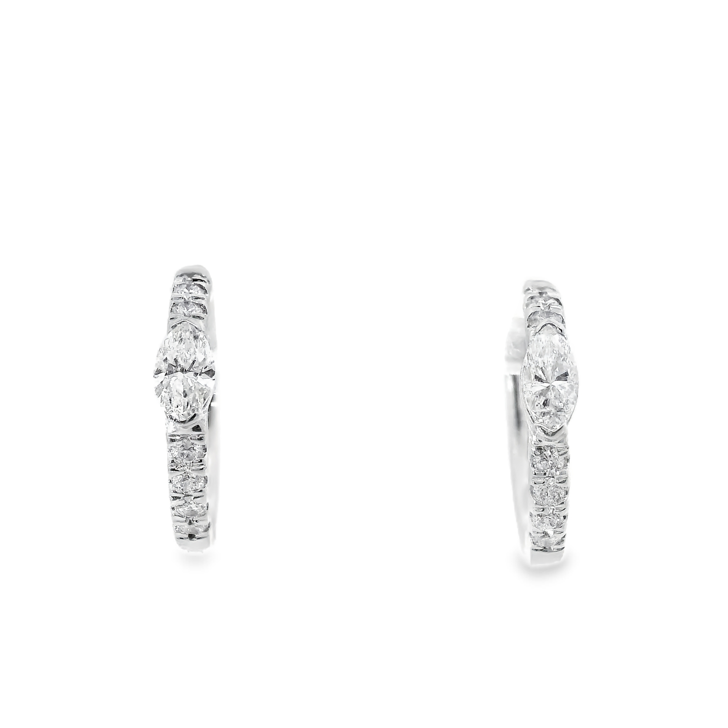 0.46CT Diamond 18k White Gold Earring