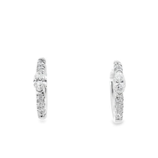 0.46CT Diamond 18k White Gold Earring