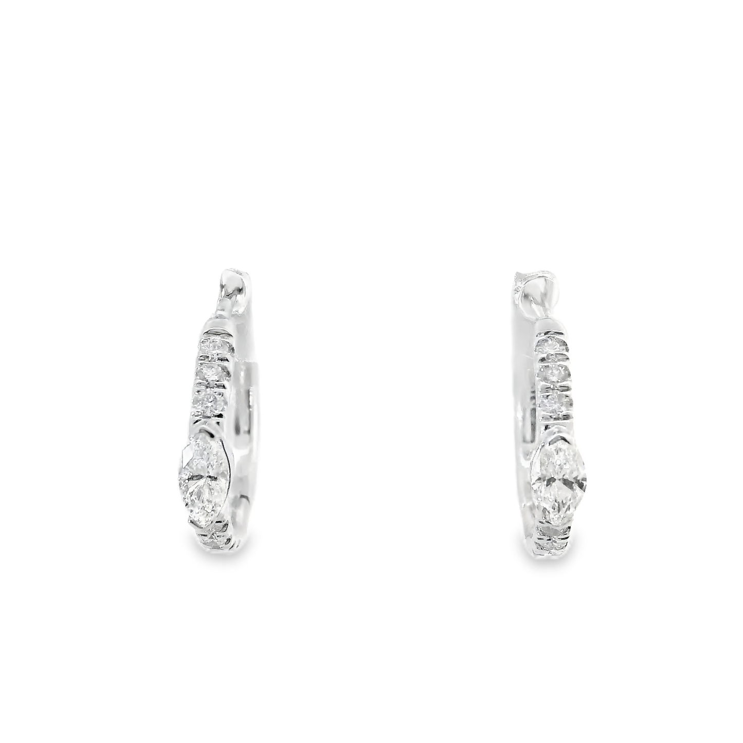 0.46CT Diamond 18k White Gold Earring