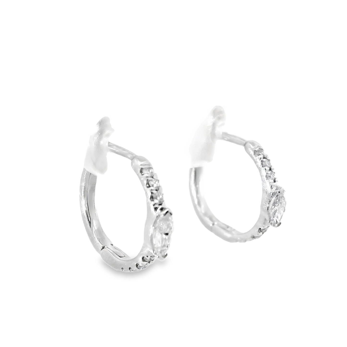 0.46CT Diamond 18k White Gold Earring