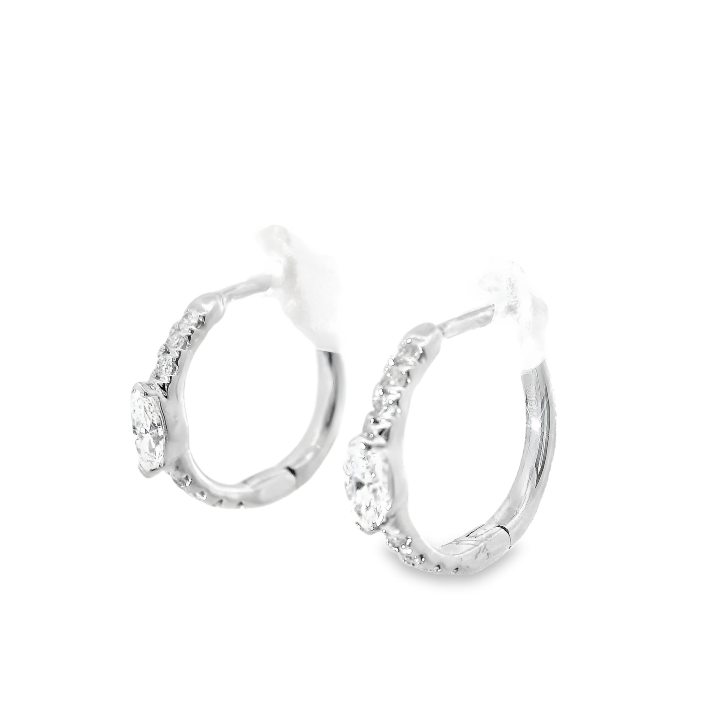 0.46CT Diamond 18k White Gold Earring
