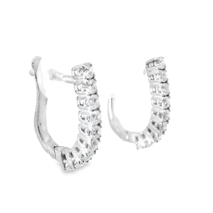 0.55CT Diamond 14k White Gold Earring