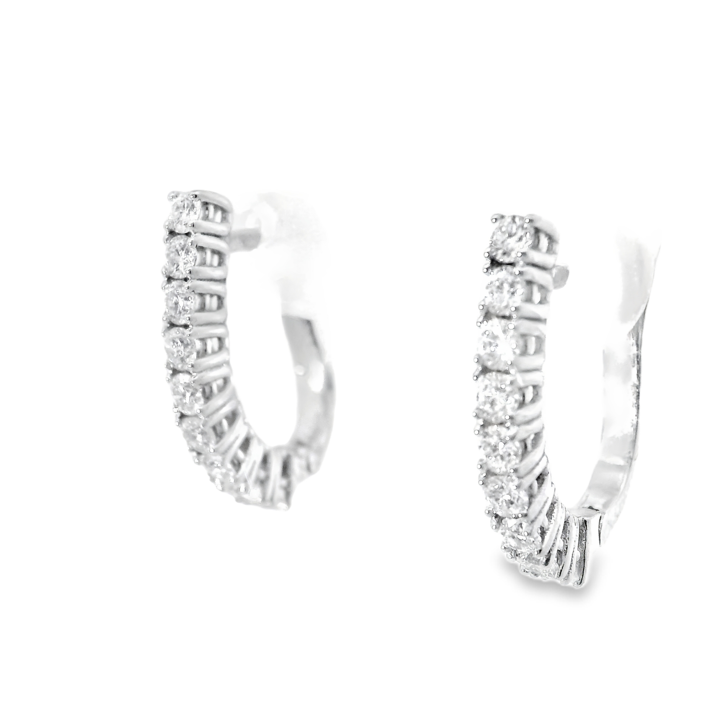 0.55CT Diamond 14k White Gold Earring