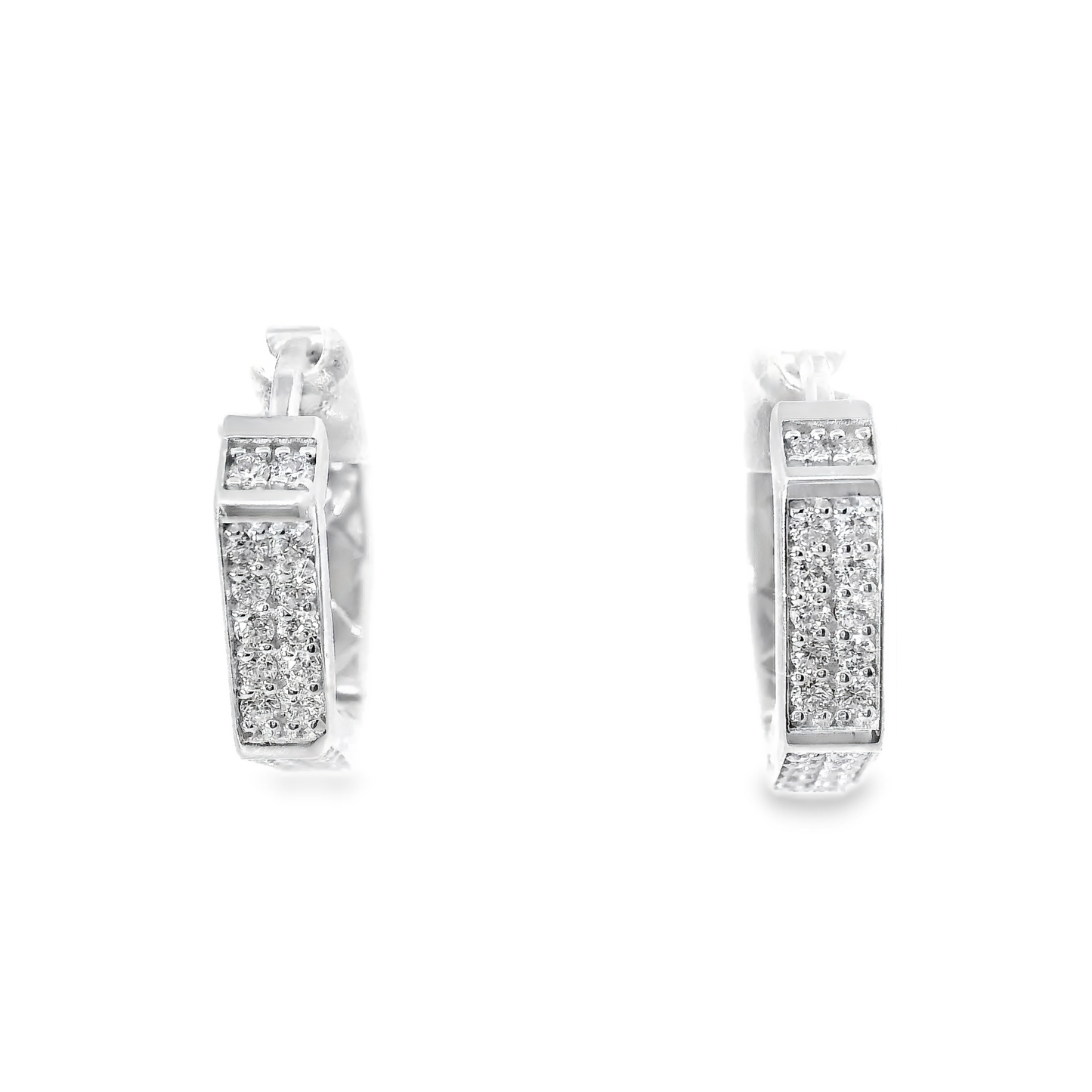 0.73CT Diamond 14k White Gold Earring