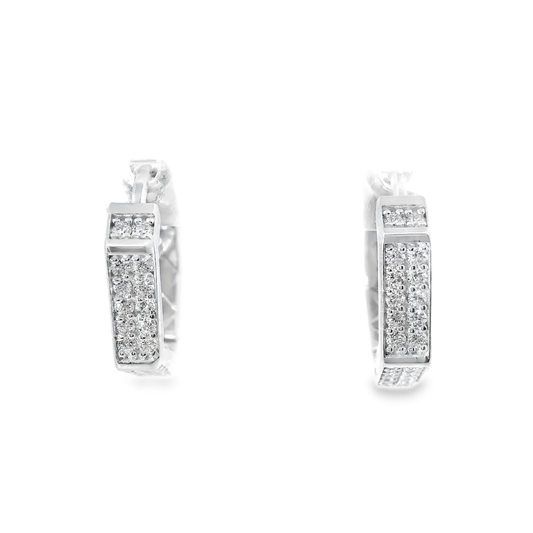 0.73CT Diamond 14k White Gold Earring