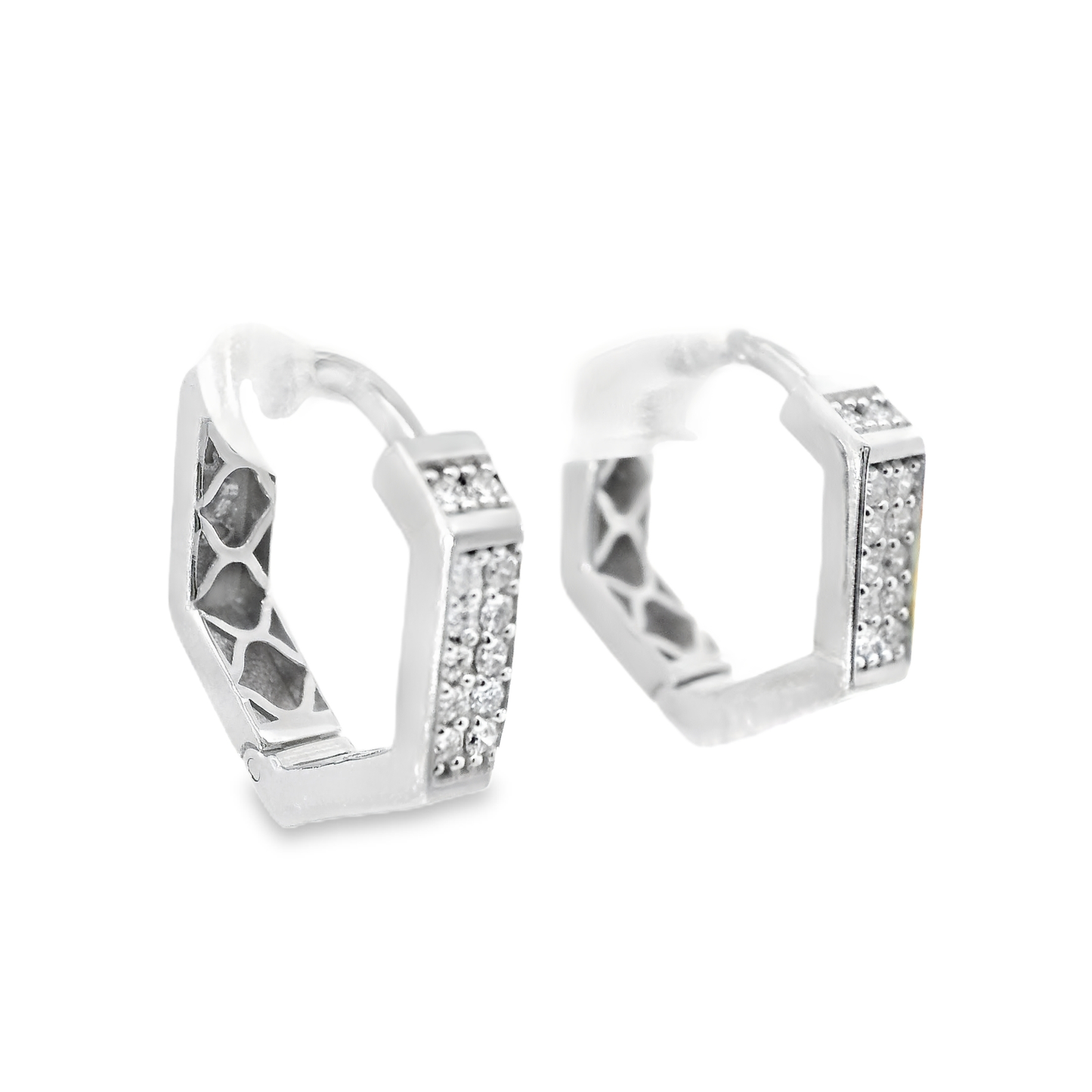 0.73CT Diamond 14k White Gold Earring