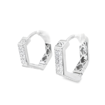 0.73CT Diamond 14k White Gold Earring