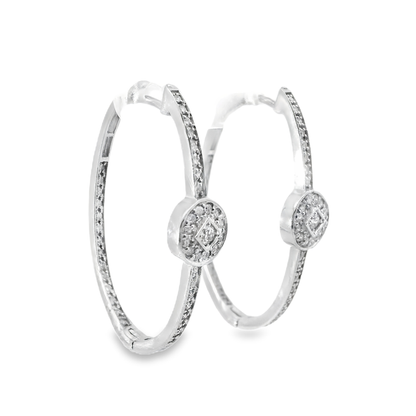 0.60CT Diamond 14k White Gold Earring