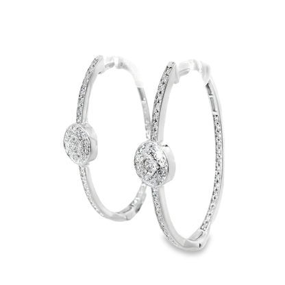 0.60CT Diamond 14k White Gold Earring