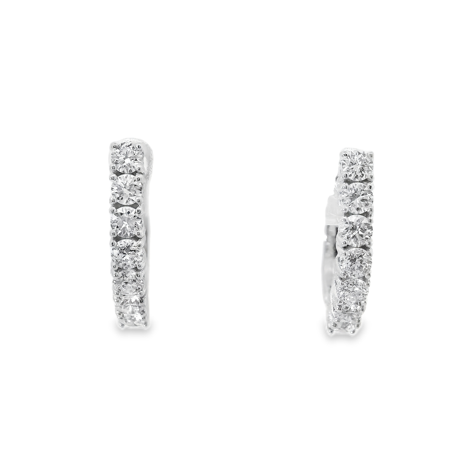 0.68CT Diamond 14k White Gold Earring