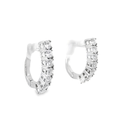 0.68CT Diamond 14k White Gold Earring
