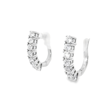 0.68CT Diamond 14k White Gold Earring
