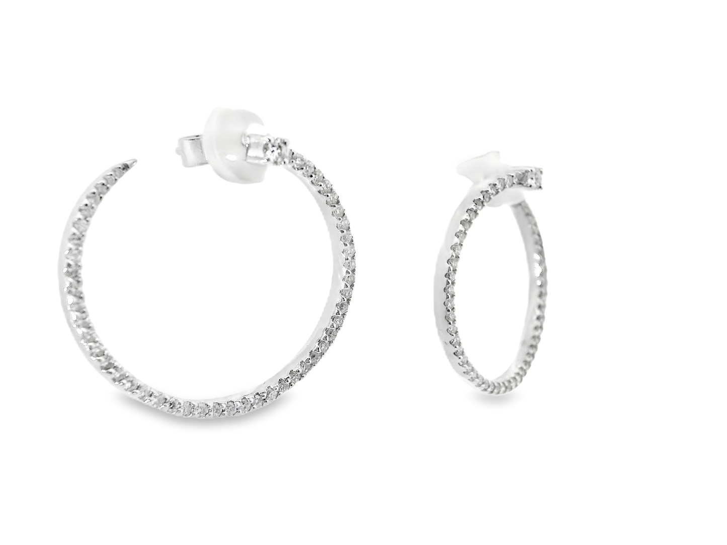 1.04CT Diamond 14k White Gold Earring