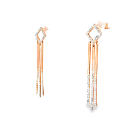 0.41Ct Diamond Earring 14k Rose Gold