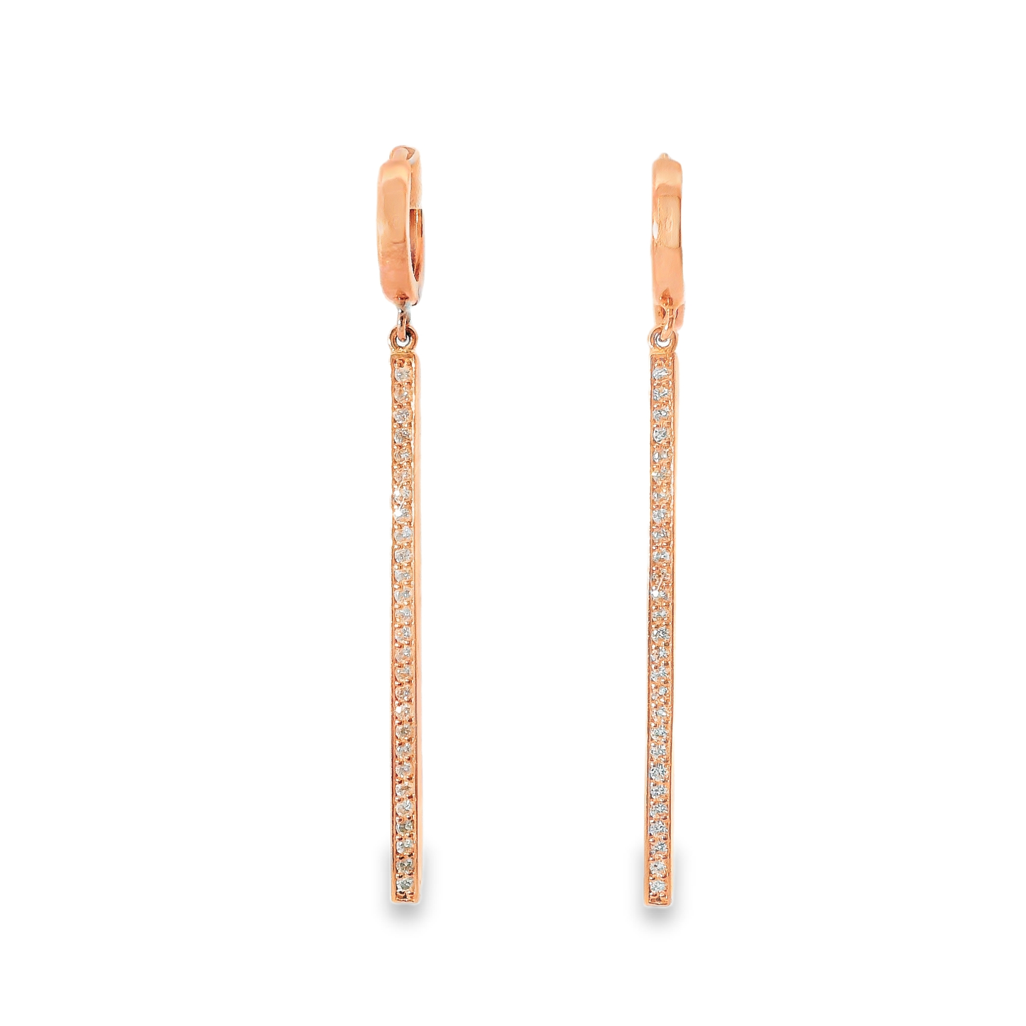 0.38CT Diamond 14k Rose Gold Earring