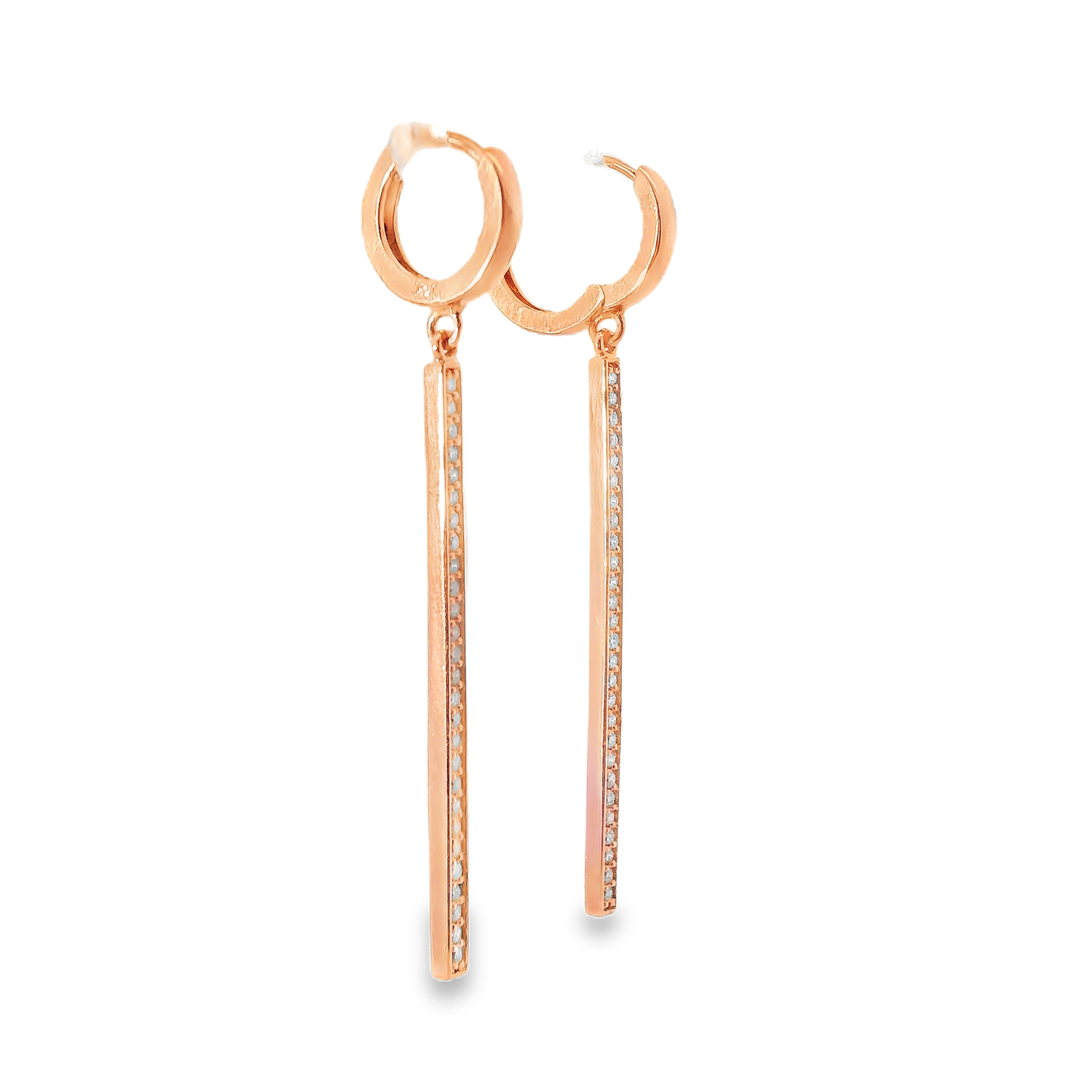 0.38CT Diamond 14k Rose Gold Earring