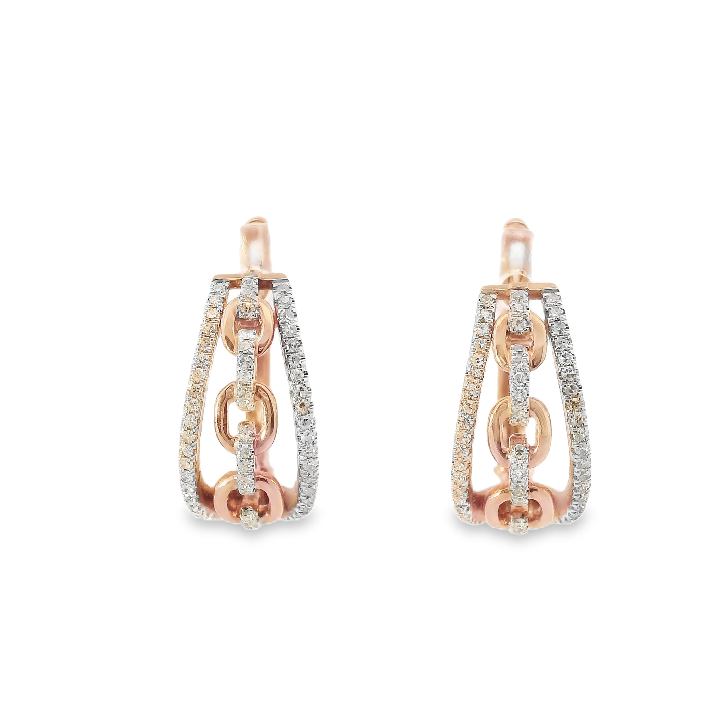 0.38CT Diamond 14k Rose Gold Earring