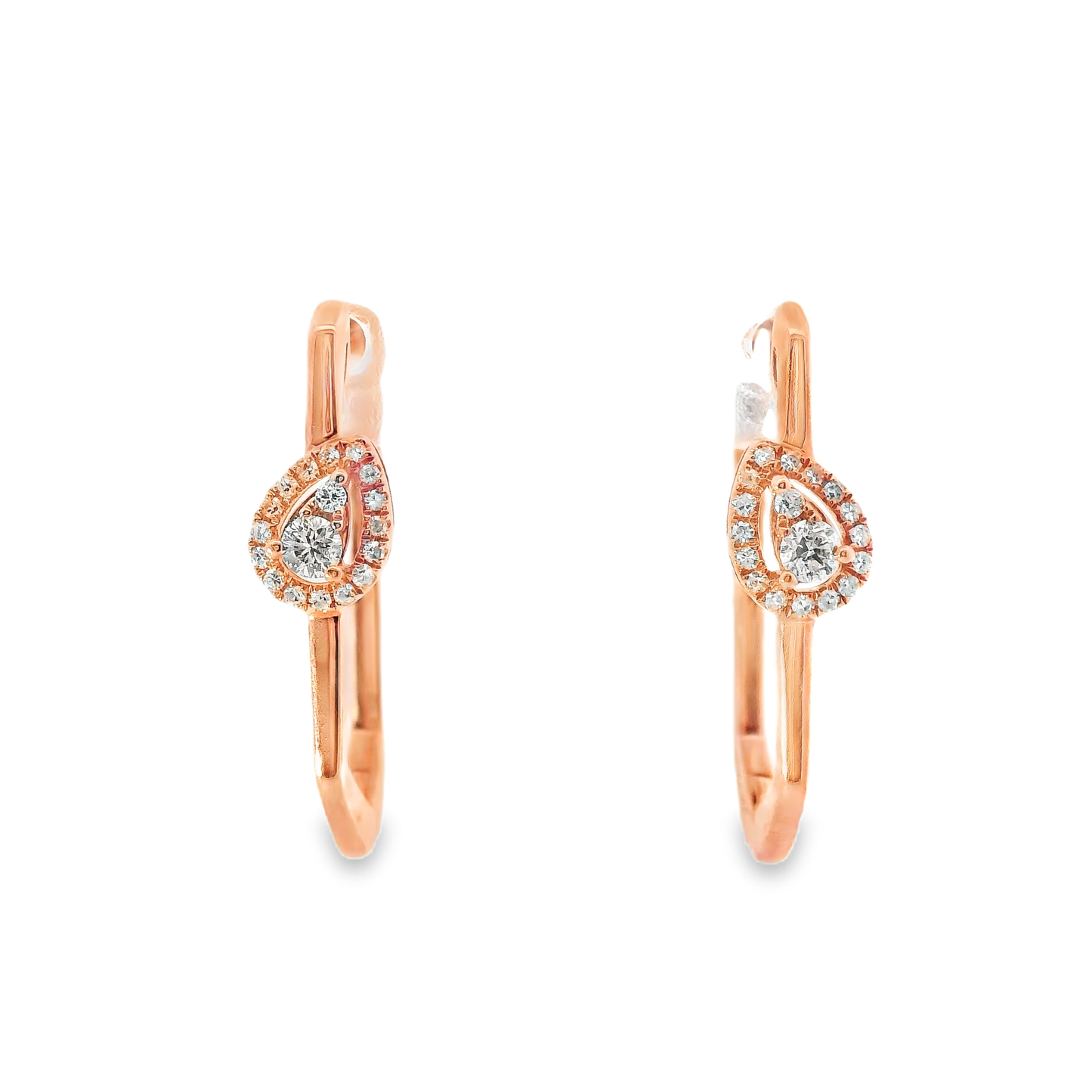 0.21CT Diamond 14k Rose Gold Earring
