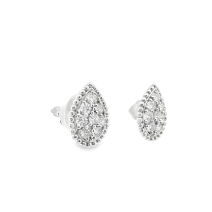 0.75CT Diamond 14k White Gold Earring