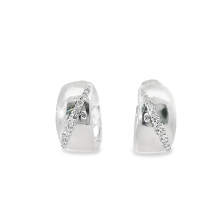 0.42CT Diamond 14k White Gold Earring