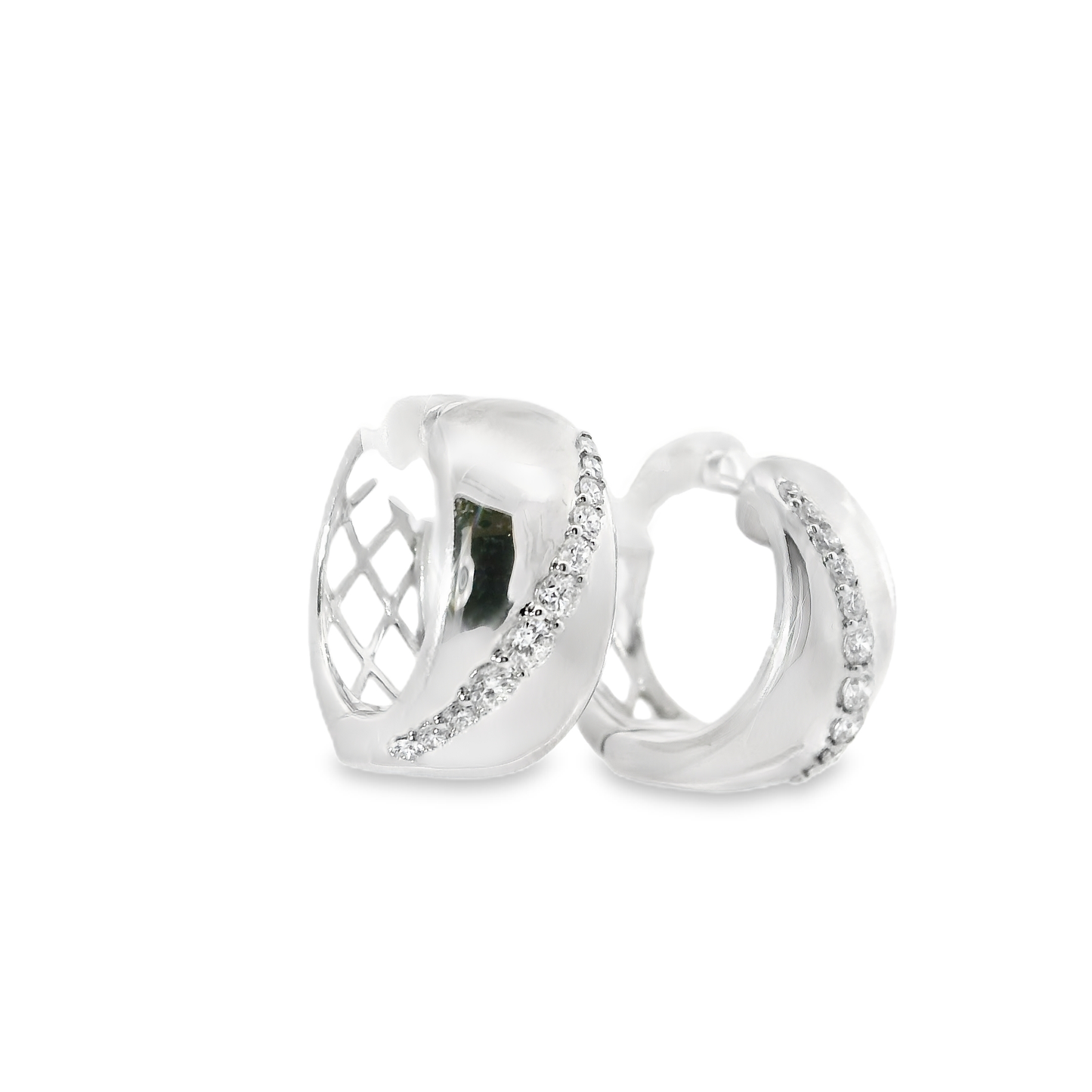 0.42CT Diamond 14k White Gold Earring
