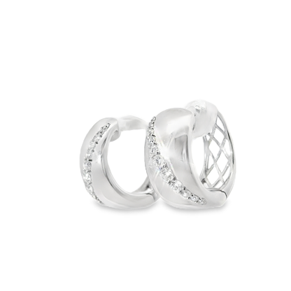 0.42CT Diamond 14k White Gold Earring