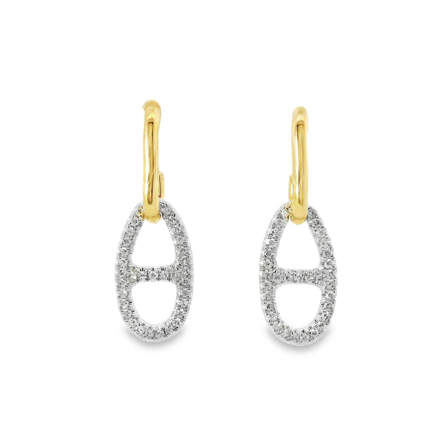 0.40CT Diamond  14k Yellow Gold Earring