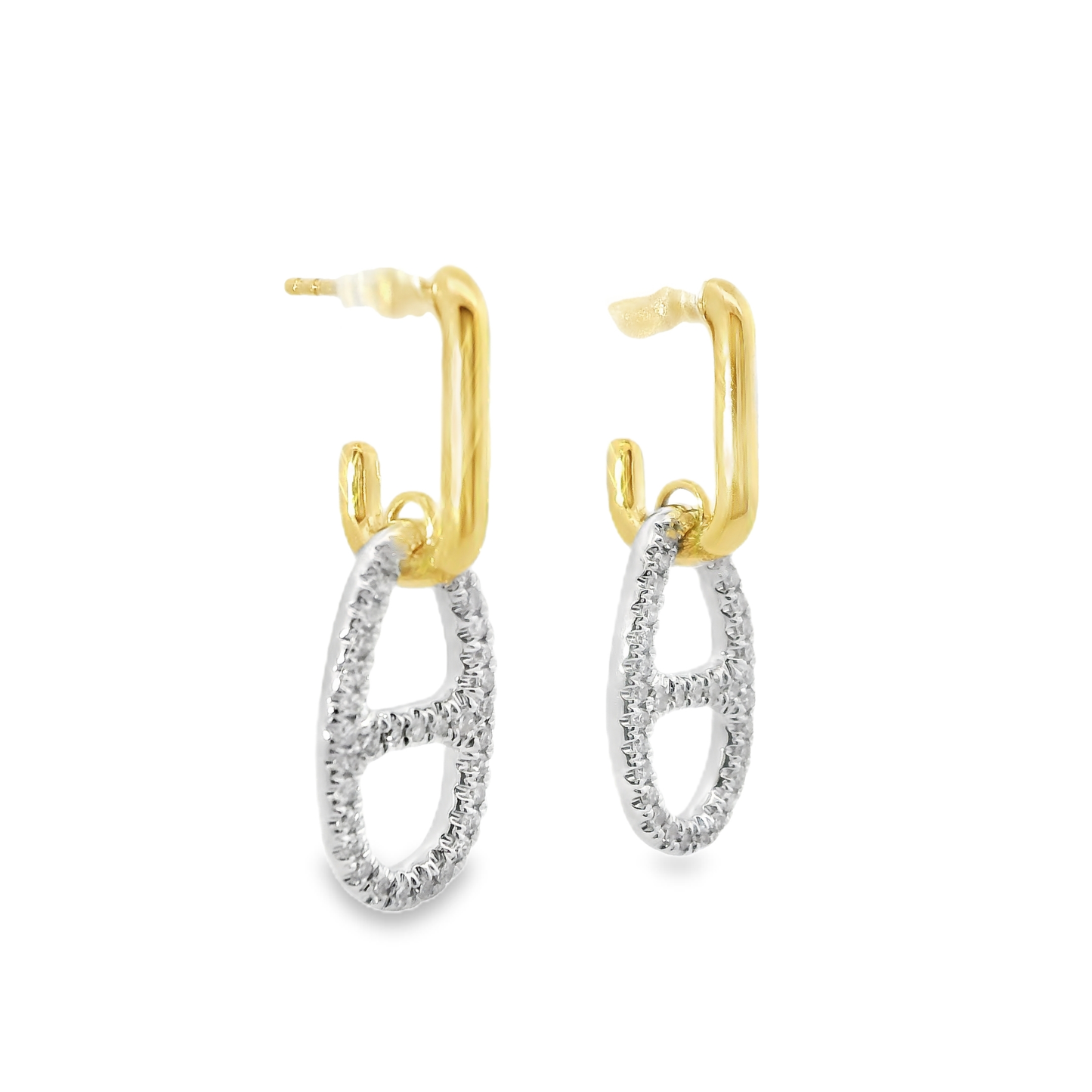0.40CT Diamond  14k Yellow Gold Earring