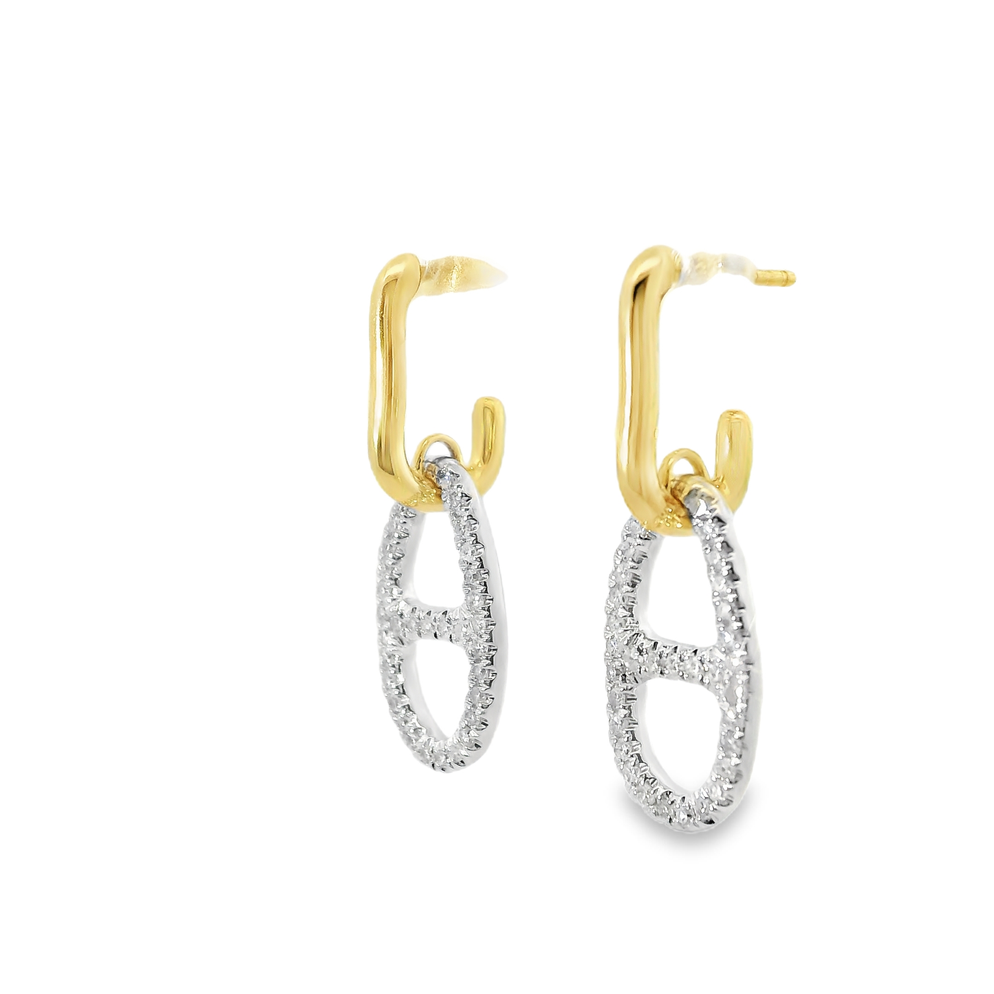 0.40CT Diamond  14k Yellow Gold Earring