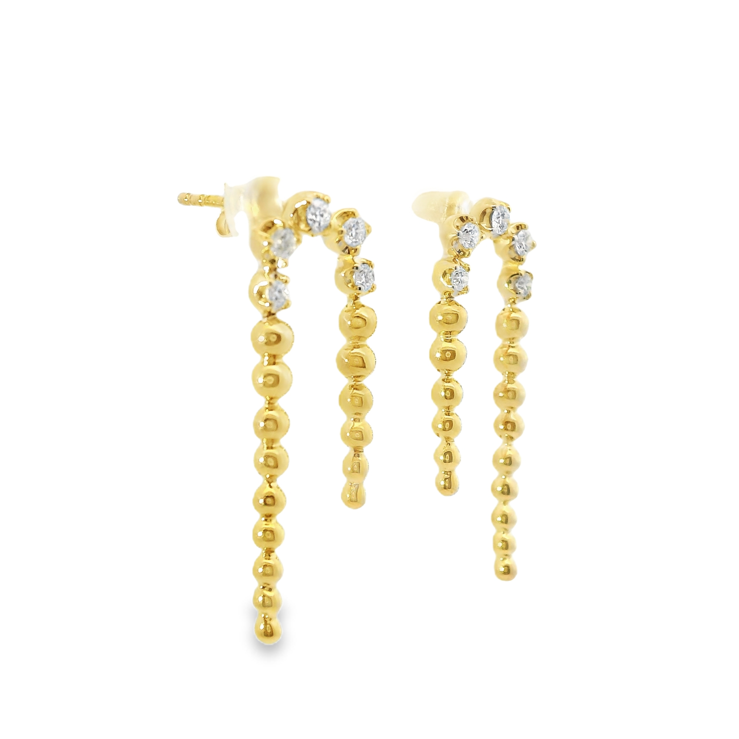 0.33CT Diamond 14k Yellow Gold Earring