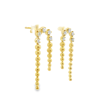 0.33CT Diamond 14k Yellow Gold Earring