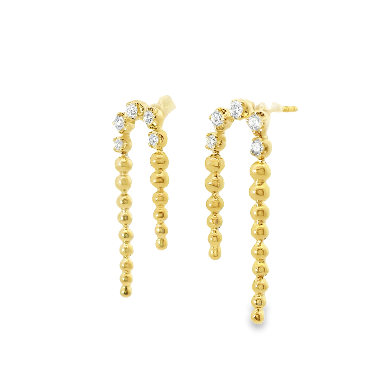 0.33CT Diamond 14k Yellow Gold Earring