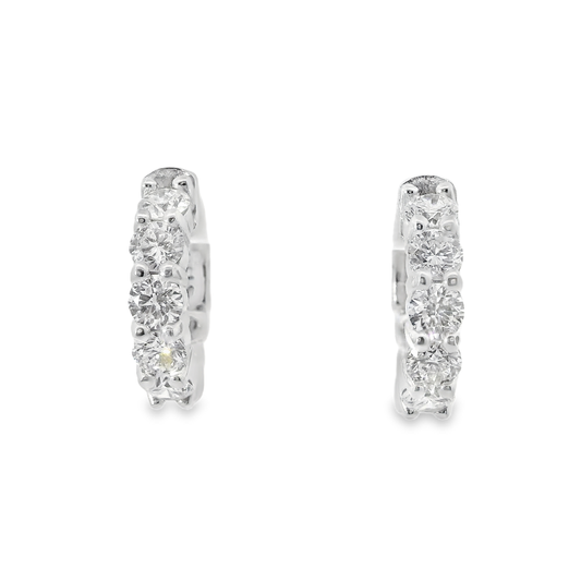 1.58CT Diamond 14k White Gold Earring