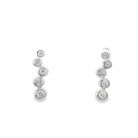 0.18CT Diamond 14k White Gold Earring