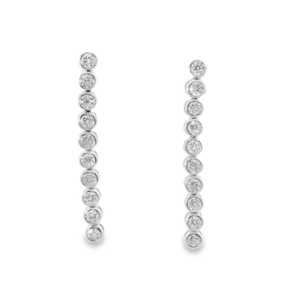 0.76CT Diamond 18k White Gold Earring
