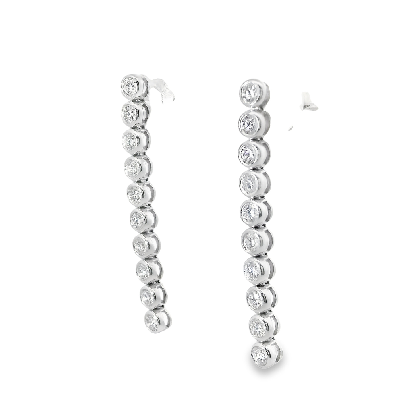 0.76CT Diamond 18k White Gold Earring
