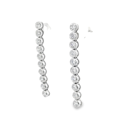 0.76CT Diamond 18k White Gold Earring