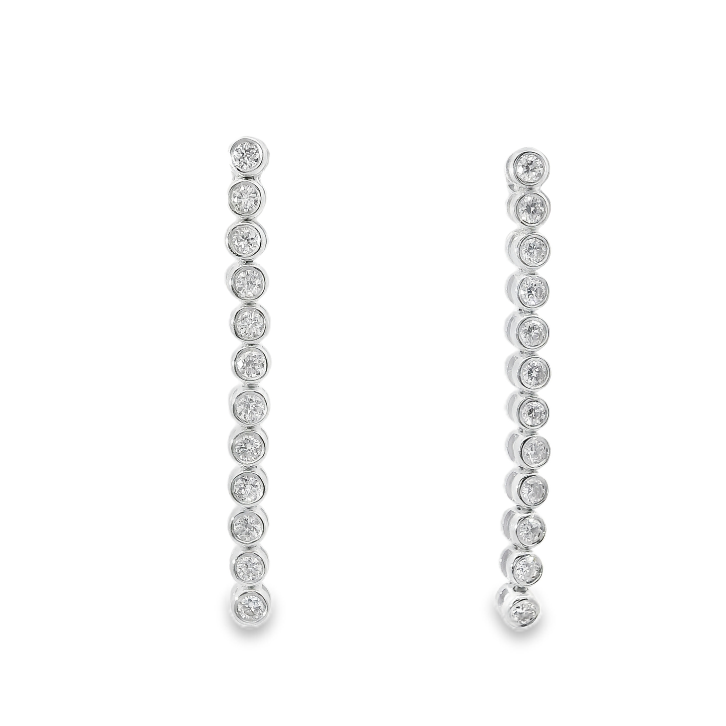 0.43CT Diamond 18k White Gold Earring