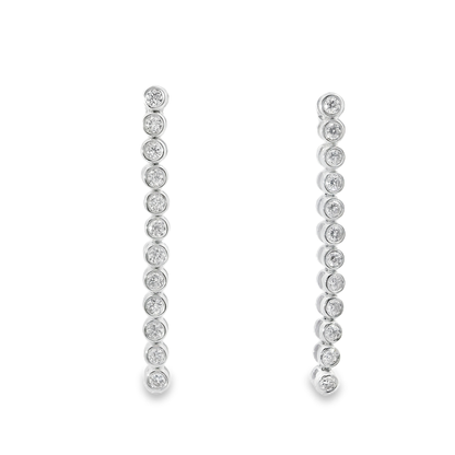 0.43CT Diamond 18k White Gold Earring
