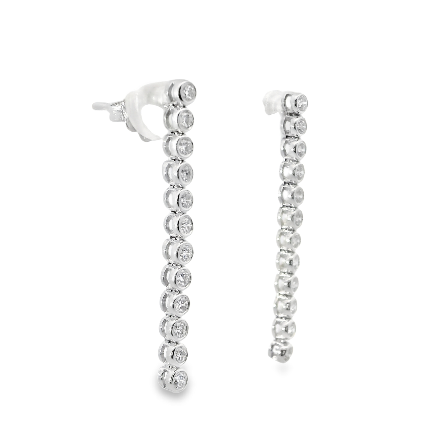 0.43CT Diamond 18k White Gold Earring