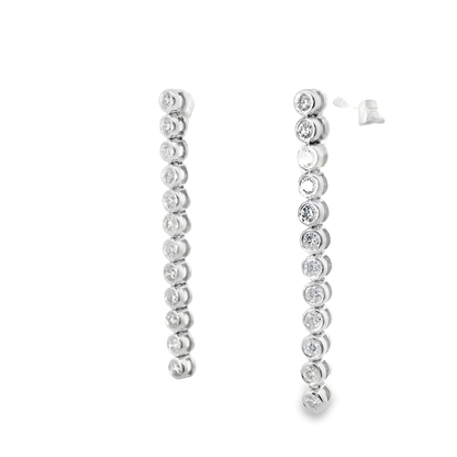 0.43CT Diamond 18k White Gold Earring