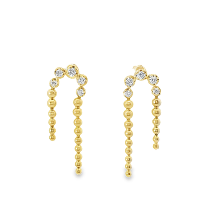 0.34CT Diamond 14k Yellow Gold Earring