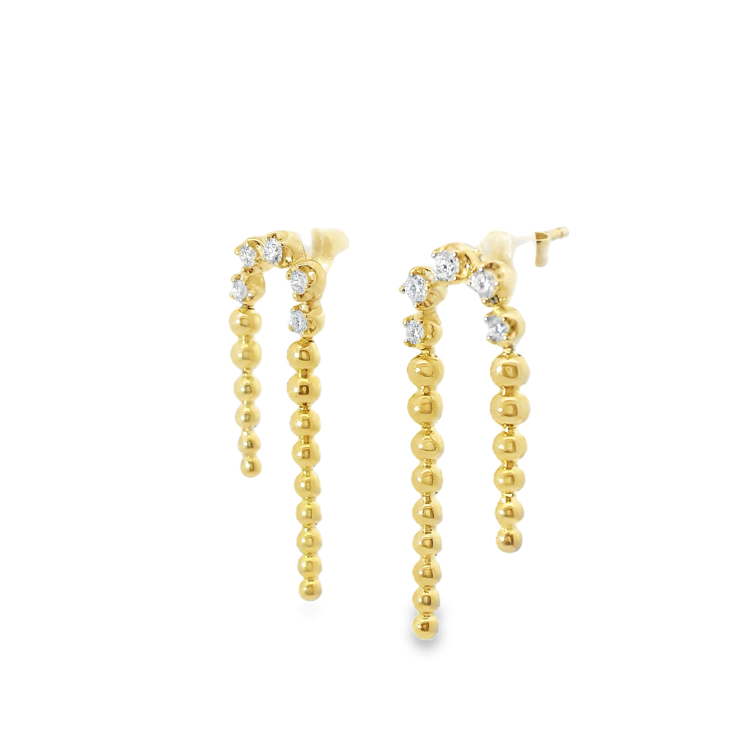 0.34CT Diamond 14k Yellow Gold Earring