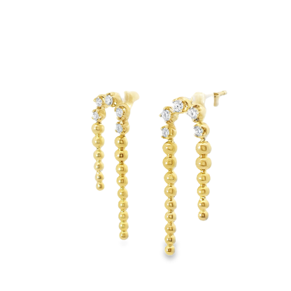 0.34CT Diamond 14k Yellow Gold Earring
