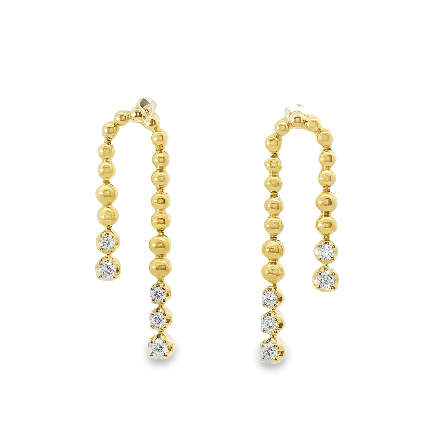 0.33CT Diamond 14k Yellow Gold Earring