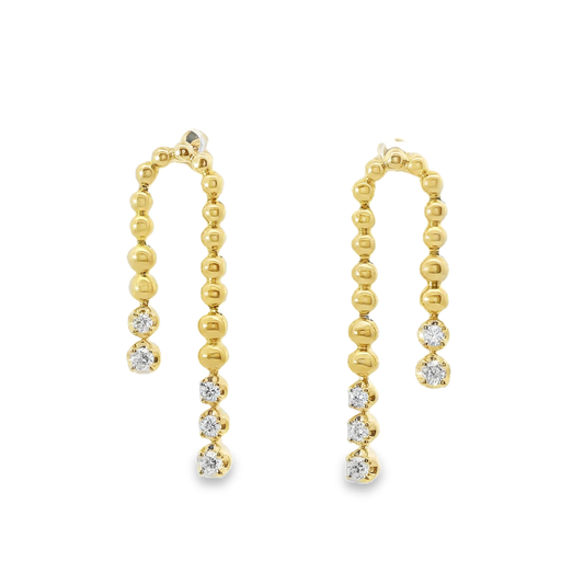 0.33CT Diamond 14k Yellow Gold Earring