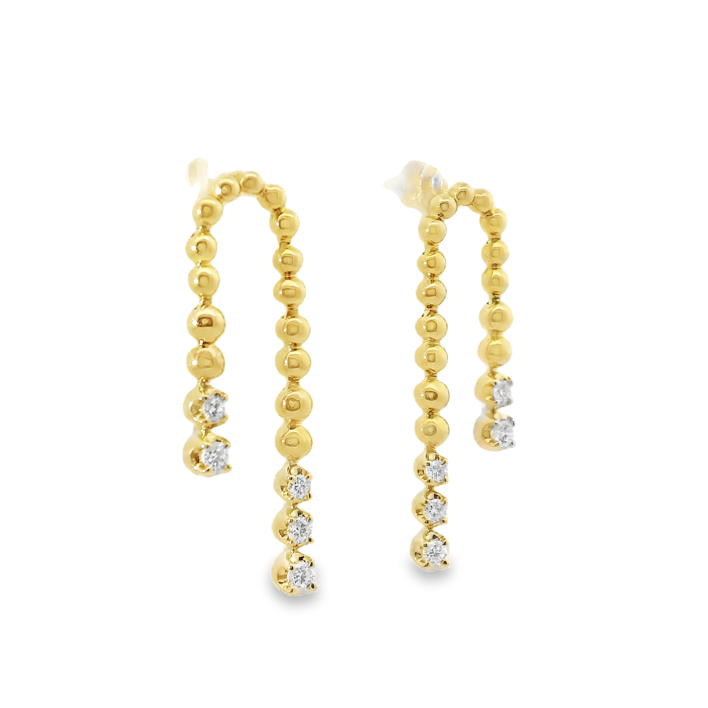 0.33CT Diamond 14k Yellow Gold Earring